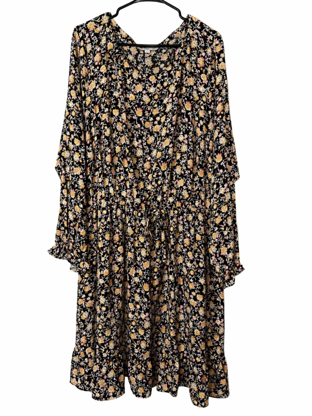 NWT LOFT Plus Size 22 Floral Midi Dress Long Sleeve Boho Work Casual Dress